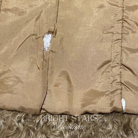 Rare Suede and Fur Jacket ASO Lorelai Gilmore Girls Brown Camel RARE HTF Y2K - Picture 15 of 15